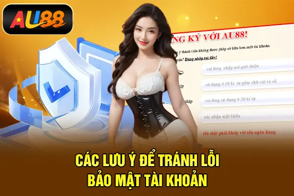 Các lưu ý để tránh lỗi – bảo mật tài khoản